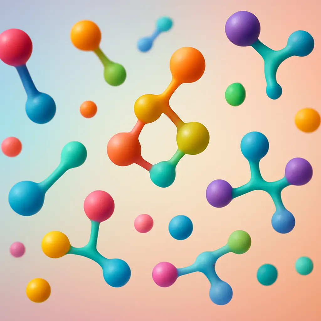 Abstract representation of peptide molecules