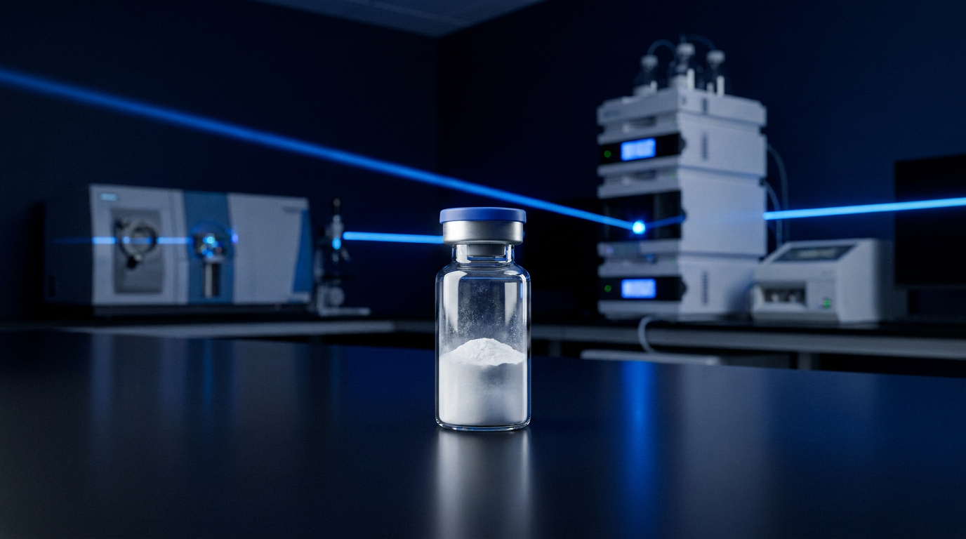 BPC-157 TB-500 research peptide vials on lab bench — BPC-157 TB-500 blend UK supplier comparison