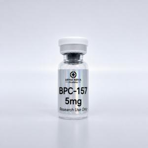 BPC 157 5mg lyophilised research peptide vial — Body Protection Compound 157, supplied by Arma Peptides UK
