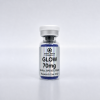 GLOW 70mg triple-peptide blend vial — BPC-157, TB-500 and GHK-Cu, ≥99% purity, UK supplier Arma Peptides