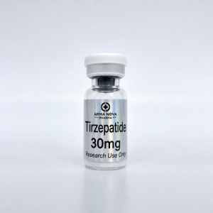 Tirzepatide 30mg lyophilised peptide vial — research grade, supplied by Arma Peptides UK