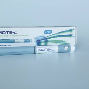 armapeptides MOTS-C pre-filled pen and box in light blue packaging