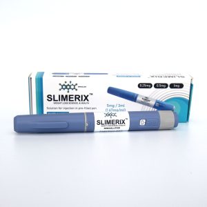 armapeptides SLIMERIX blue laboratory injection pen with packaging and label