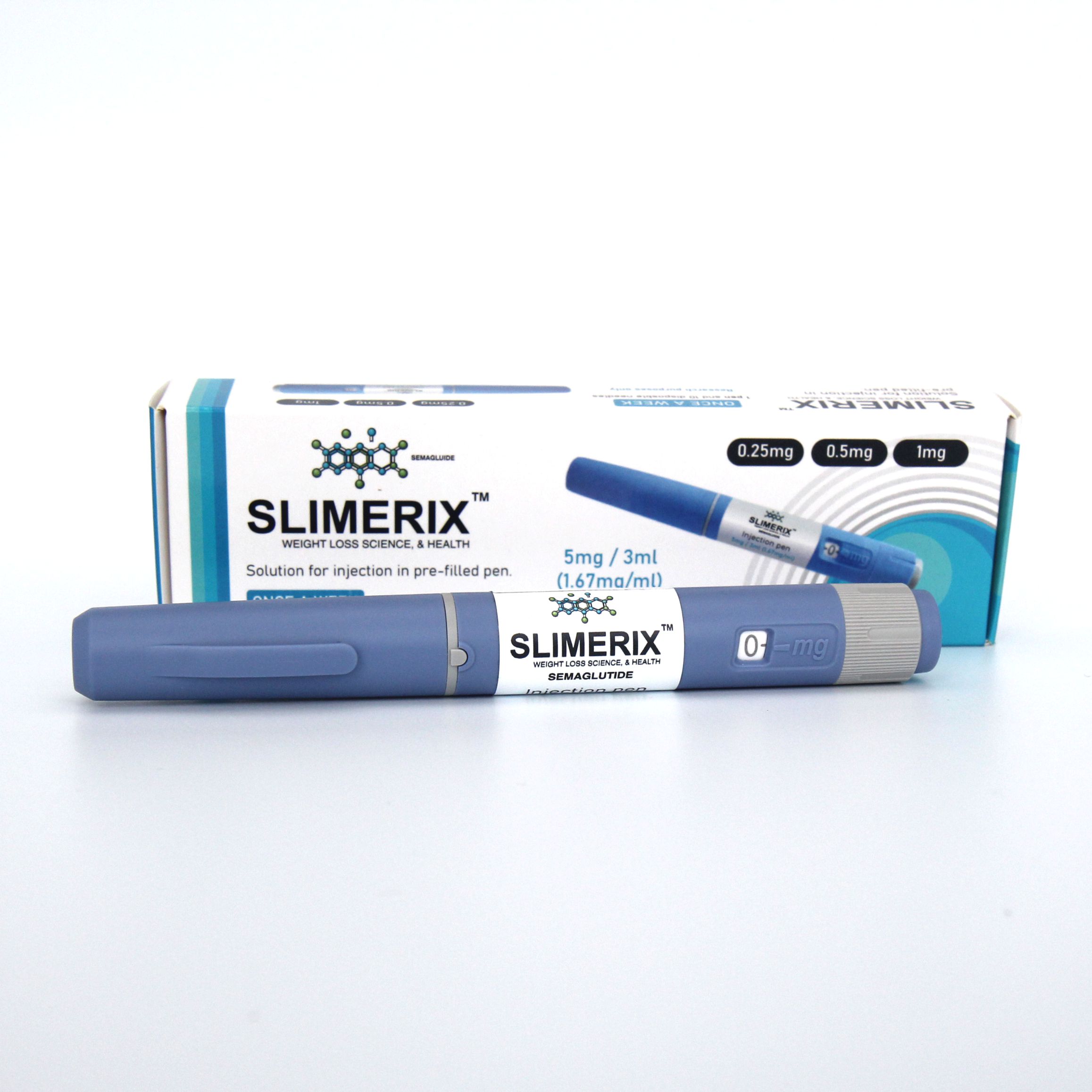 Semaglutide vs Tirzepatide research peptide comparison - SLIMERIX and ZONJERO vials